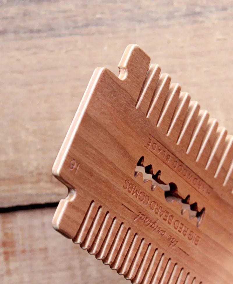 Big Red Beard Comb No. 16 Hardwood Blade - Cherry