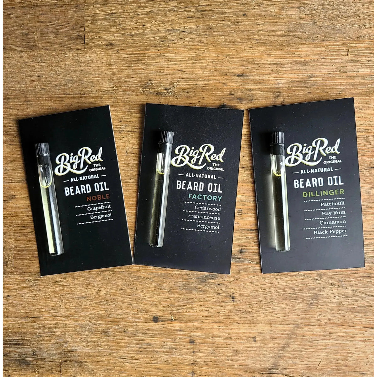 Big Red Beard Combs - Beard Oil Sample Set (All 3 Scents)