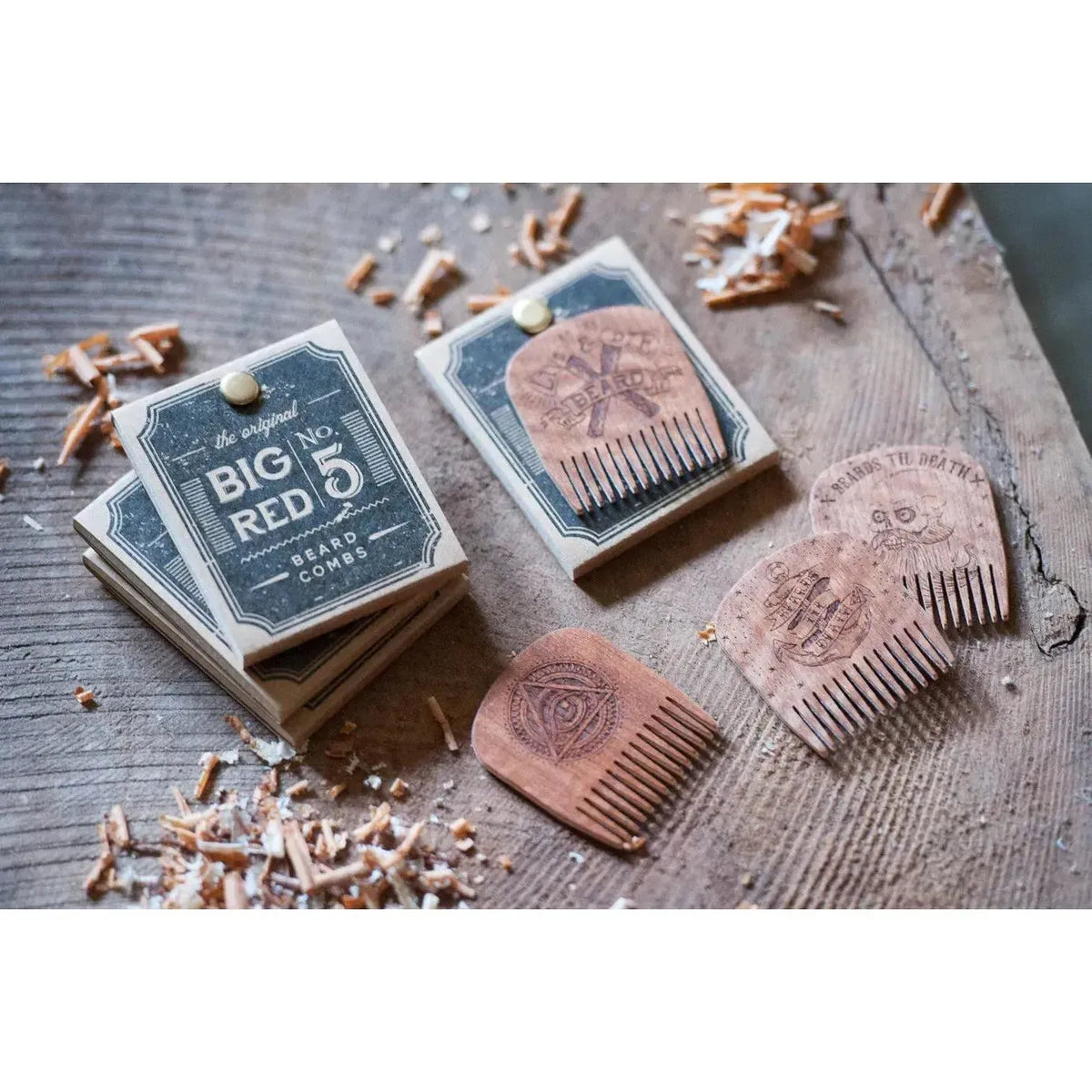 Big Red Beard Combs - No. 5 - Design Series