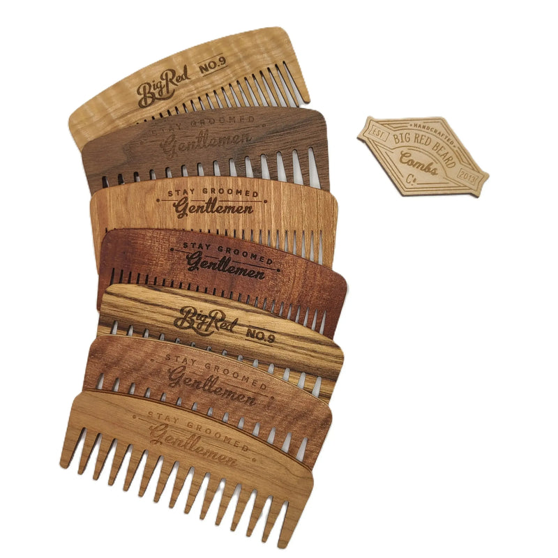 Big Red Beard Combs - No. 9 - Design Series