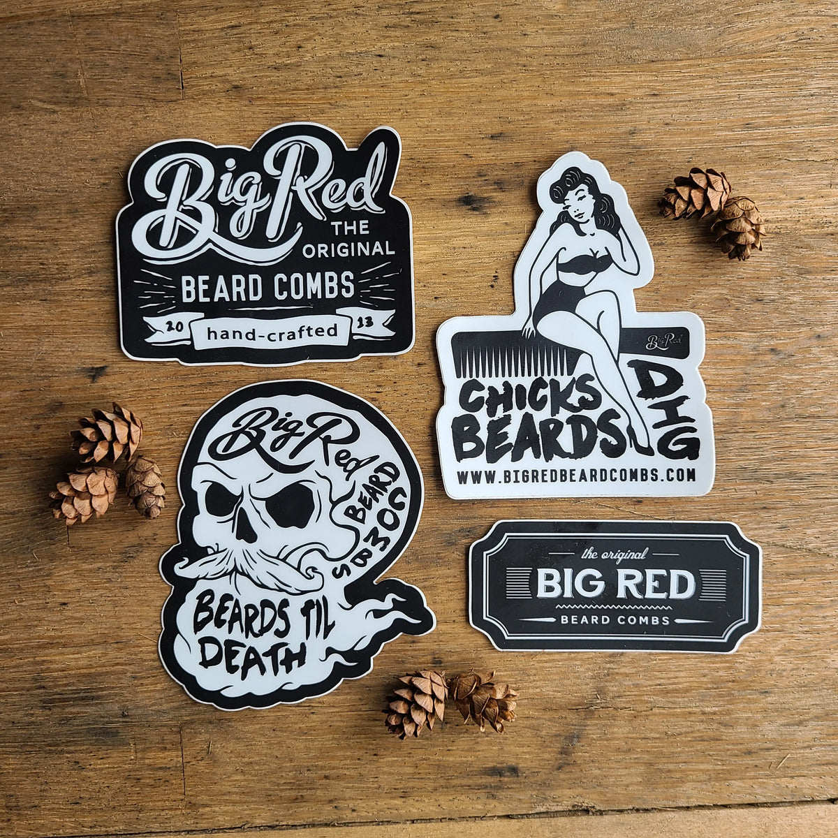 Big Red Beard Combs - Sticker Pack (4)