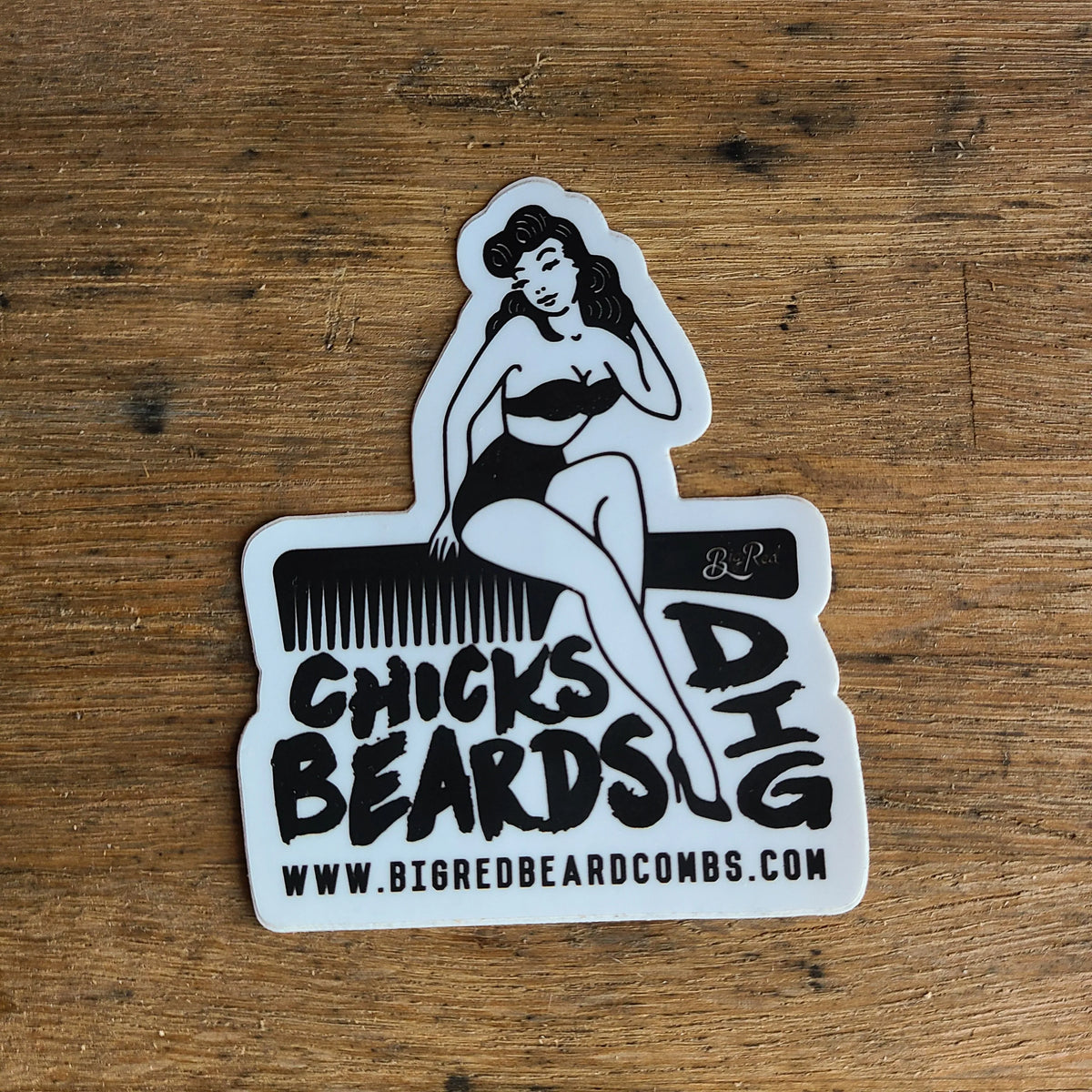 Big Red Beard Stickers - Chicks Dig Beards