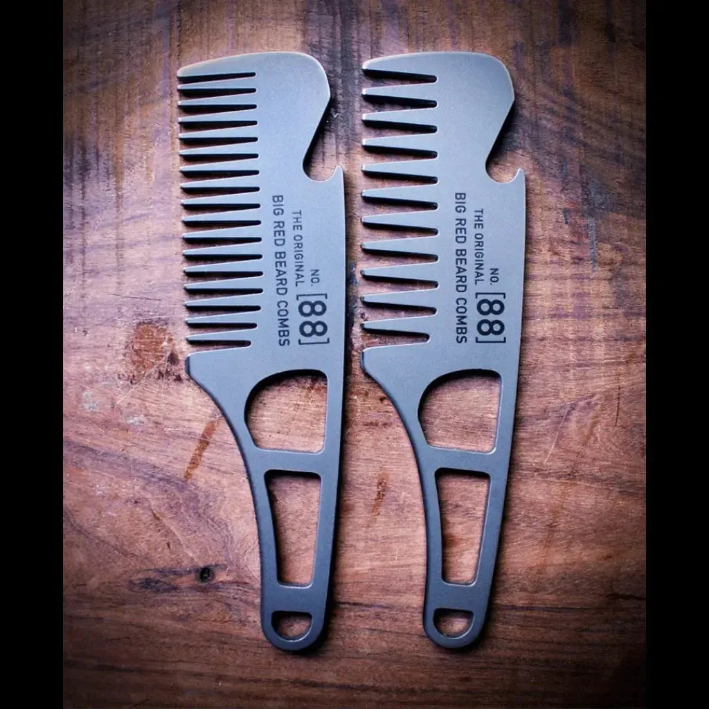 Big Red Beard Combs - No. 88 Lite Stainless Steel Beard Comb