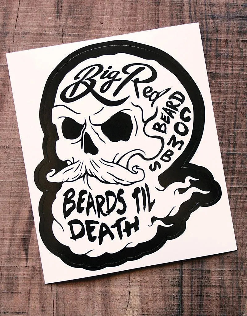 Big Red Beard Stickers - Beards Til Death